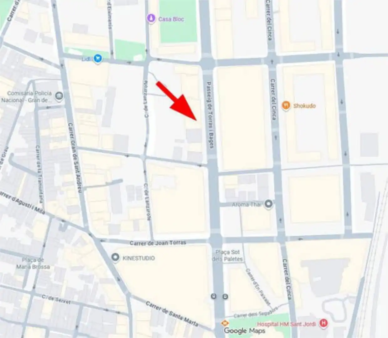 Lagerraum zur Miete in Sant Andreu de Palomar Außenansicht von Lagerraum zur Miete in Barcelona