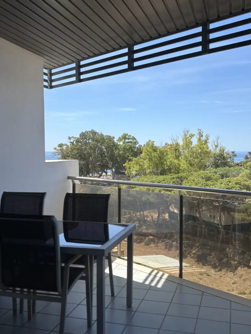 Flat for rent in Camino el Pocico, 5, Aguadulce Terrace of Flat for rent in Roquetas de Mar with Air Conditioner, Terrace and Swimming Pool