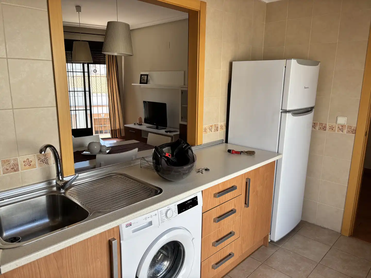 Flat for rent in Calle Huerta de las Eras, 30, Centro ciudad Kitchen of Flat for rent in Linares with Air Conditioner, Heating and Parquet flooring