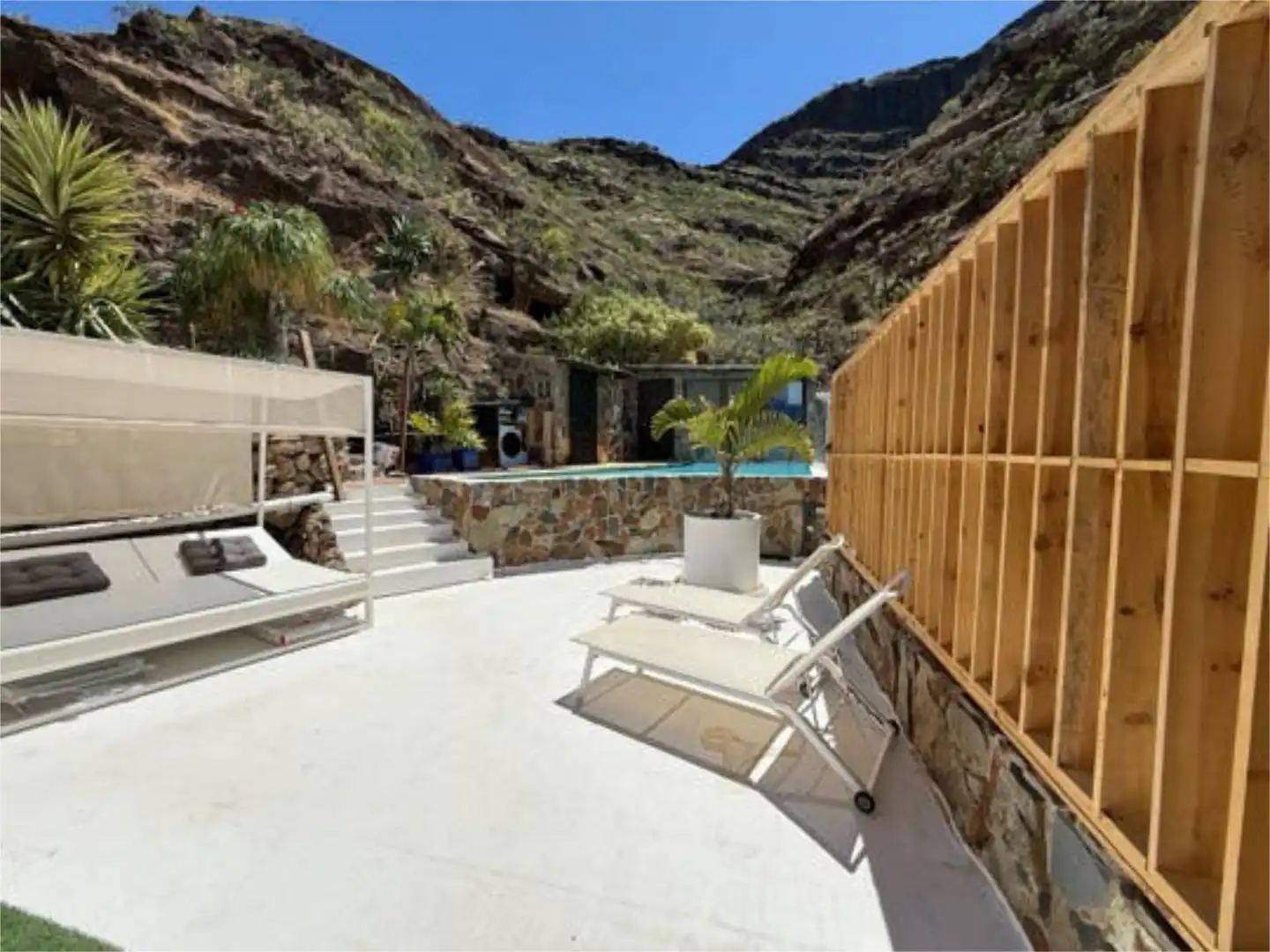 Estudio de alquiler en San Bartolomé Interior Terraza de Estudio de alquiler en San Bartolomé de Tirajana con Calefacción, Jardín privado y Piscina