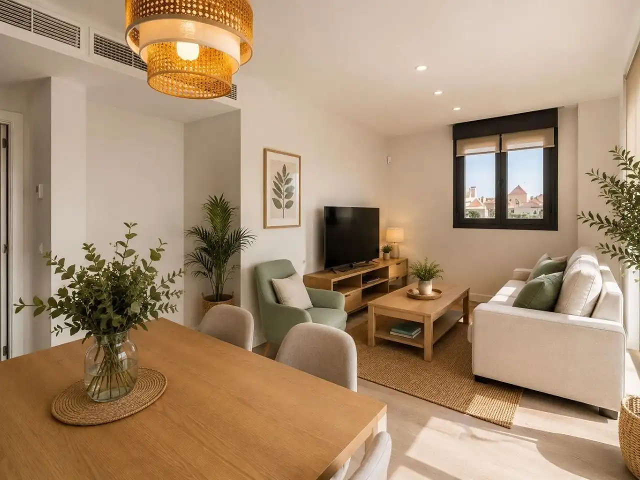 Flat for sale in Calle Pilar de Farinós, 30, Parque Central Living room of Flat for sale in Estepona with Air Conditioner, Heating and Terrace