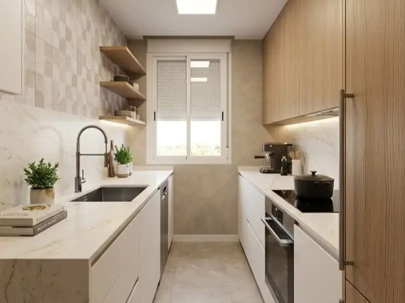 Flat for sale in Calle de Matilde Hernández, 25, San Isidro Kitchen of Flat for sale in Madrid with Air Conditioner, Heating and Private garden