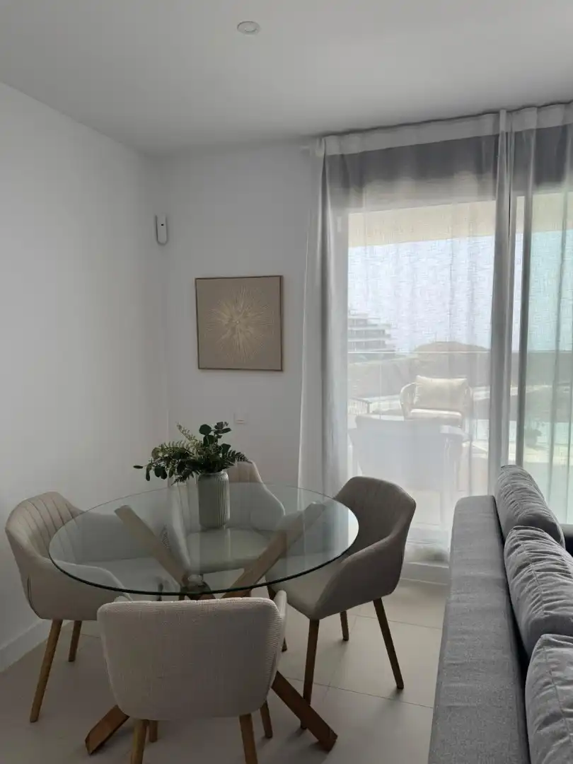 Flat for rent in Calle Miño, 2, Lo Cea Dining room of Flat for rent in Rincón de la Victoria with Air Conditioner, Terrace and Swimming Pool