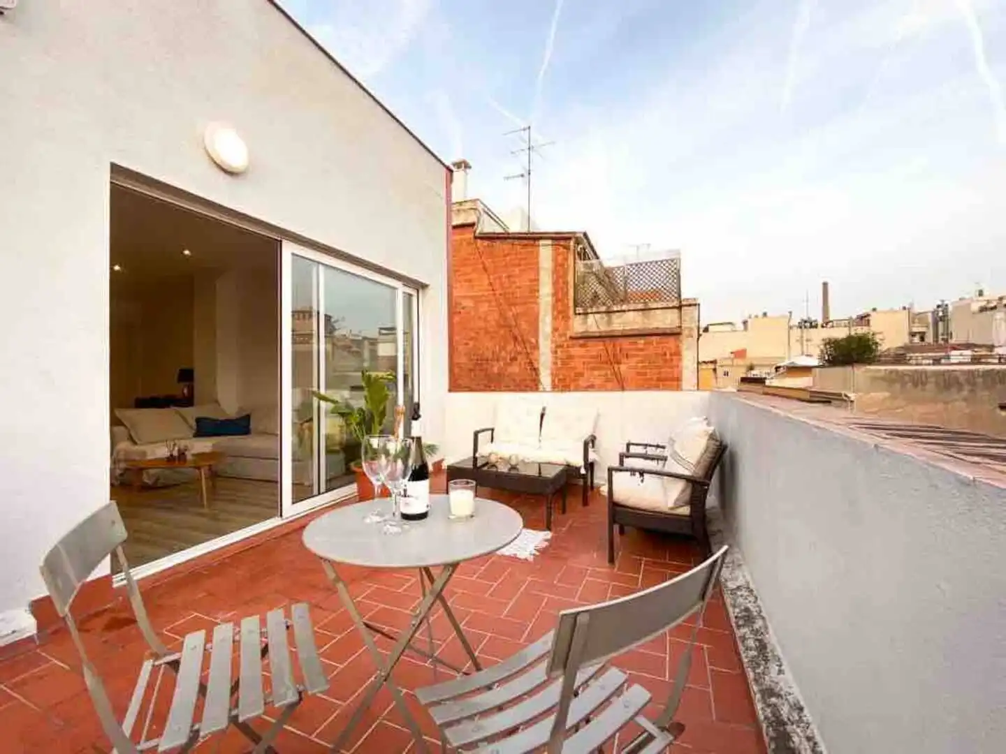 Terrace of Flat for rent in Barcelona  with Air Conditioner, Heating and Parquet flooring