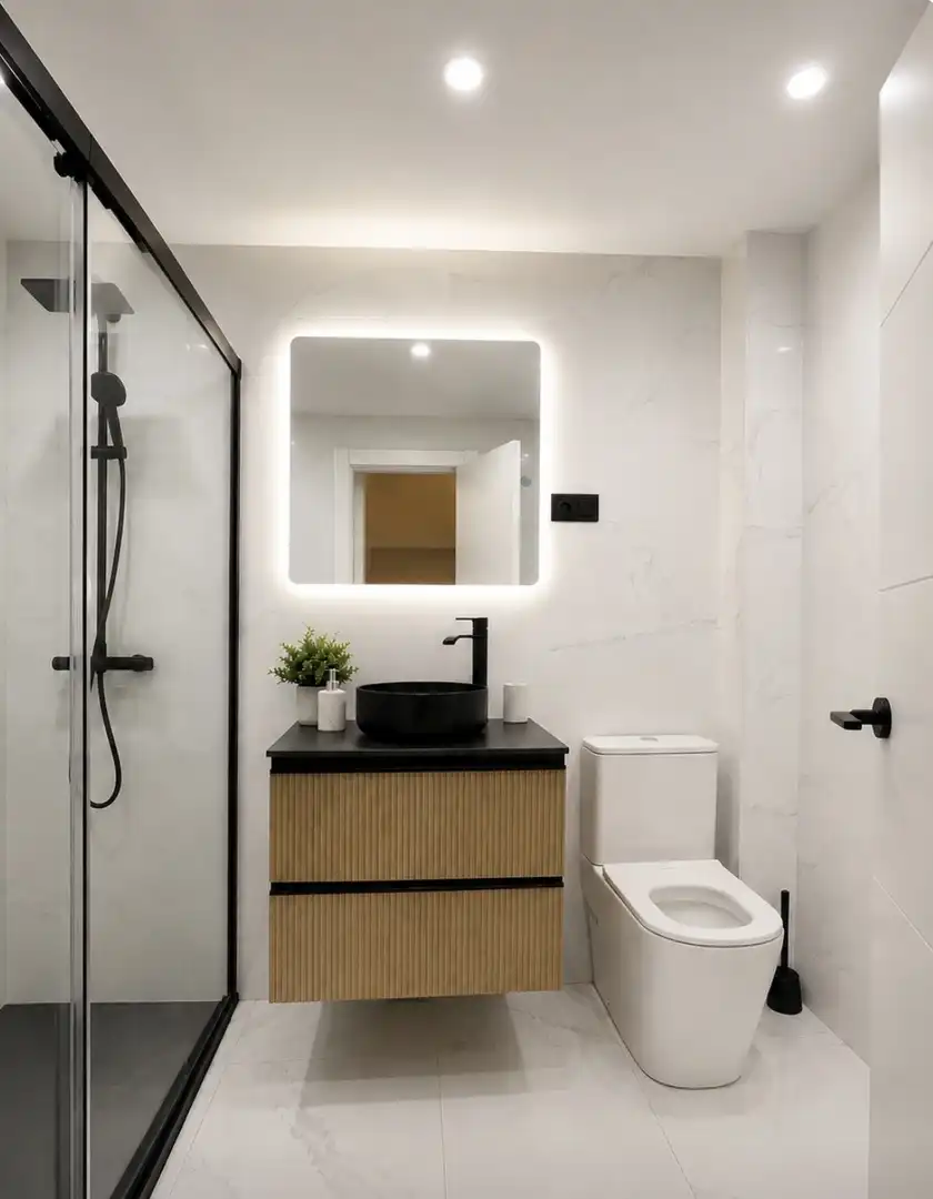 Wohnung zum Verkauf in Urbanizacion UR1, 66, Centro Badezimmer von Wohnung zum Verkauf in Alhaurín El Grande mit Klimaanlage, Privatgarten und Schwimmbad