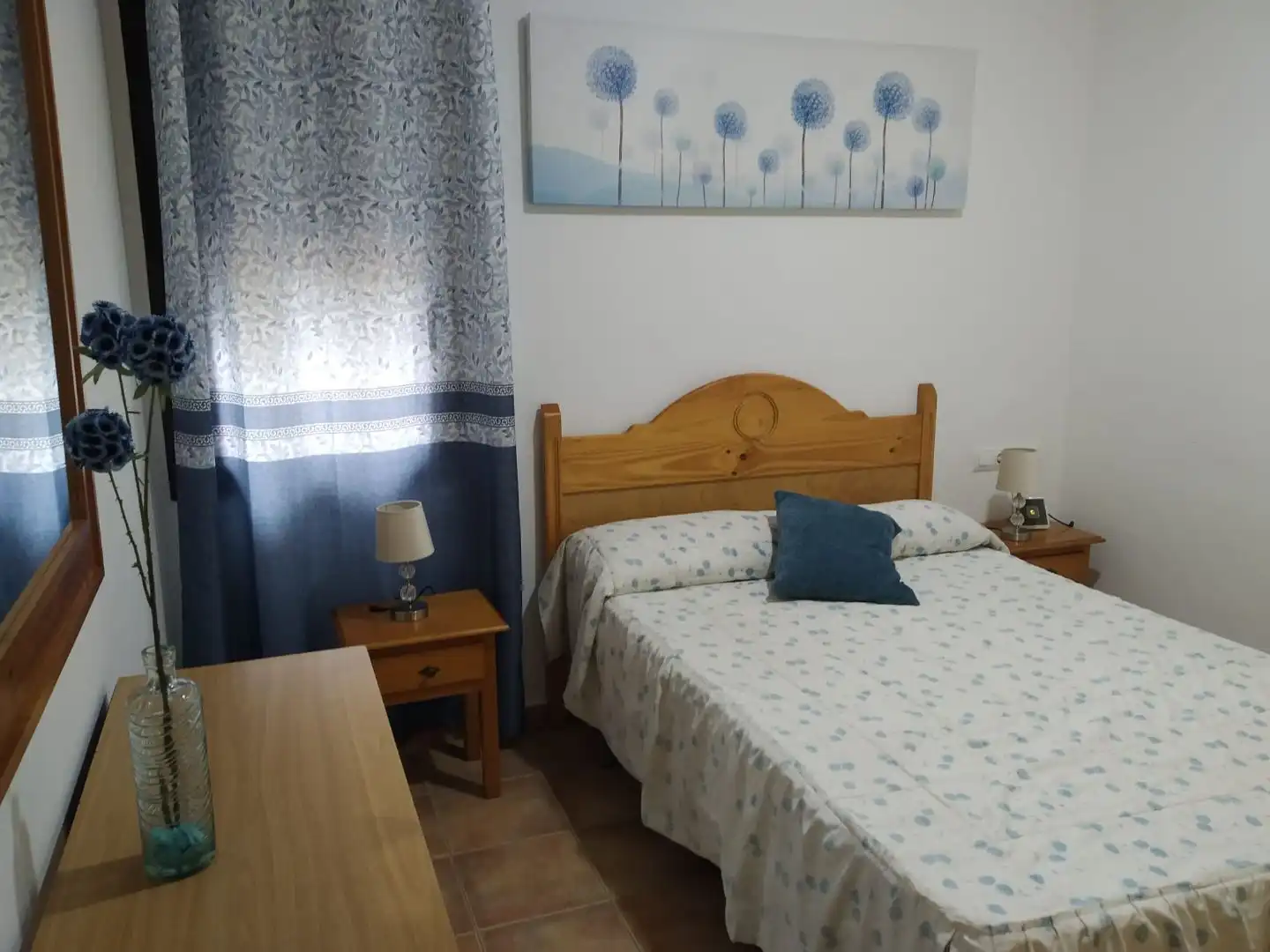 Dormitori de Casa adosada de lloguer en Cortegana amb Aire condicionat, Calefacció i Moblat