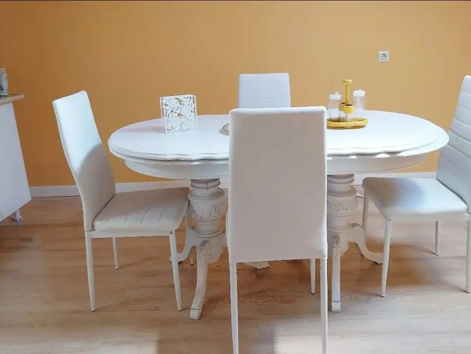 Dining room of Flat for rent in Salas  with Heating, Storage room and Furnished