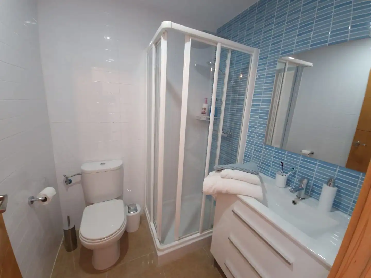 Bathroom of Flat for rent in Vera  with Air Conditioner, Heating and Parquet flooring
