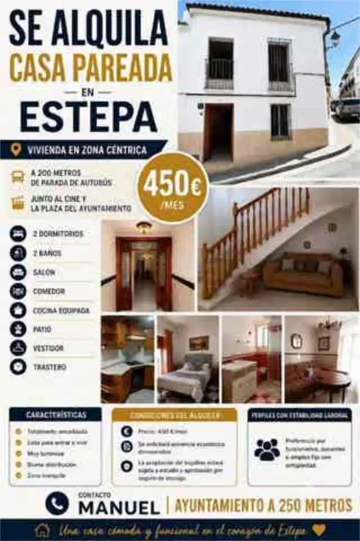Casa o xalet de lloguer en Estepa amb Calefacció, Traster i Moblat