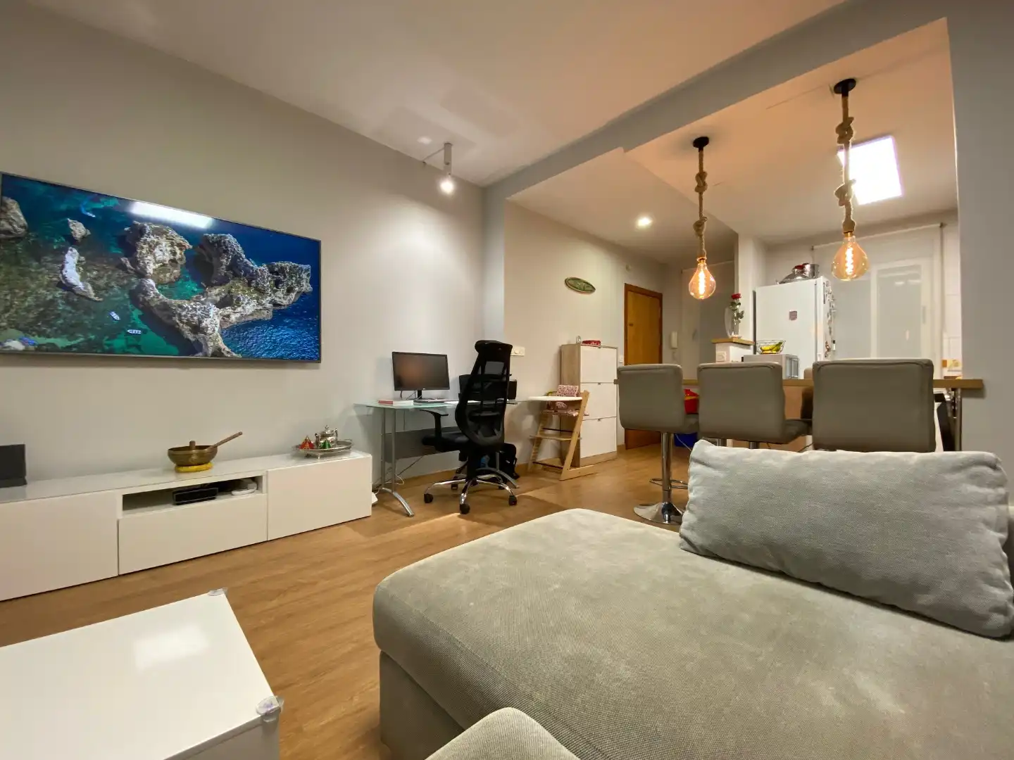 Flat for rent in Plaza Nuevo Zaidin, 1, Barrio de Zaidín Living room of Flat for rent in Granada with Air Conditioner, Heating and Parquet flooring