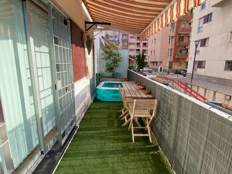 Flat for rent in Plaza Nuevo Zaidin, 1, Barrio de Zaidín Terrace of Flat for rent in Granada with Air Conditioner, Heating and Parquet flooring