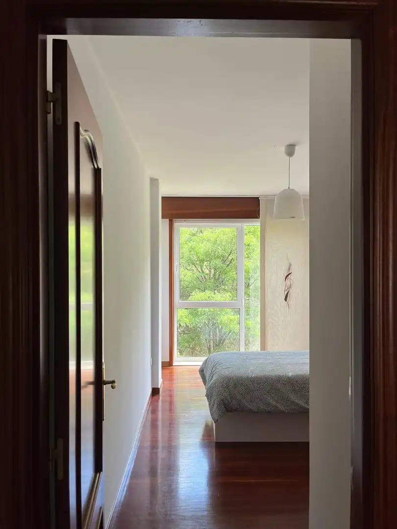 Flat for rent in Urbanización Monte Balado, 29, Brión Bedroom of Flat for rent in Brión with Heating, Private garden and Parquet flooring