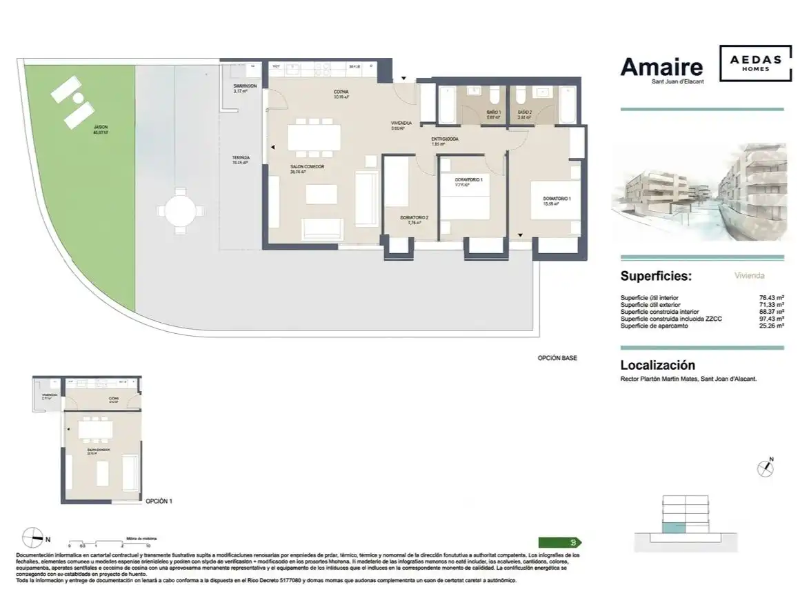Piso de alquiler en Calle Rector Ramón Martín Mateo, 2, Bellavista - Capiscol - Frank Espinós Piso de alquiler en Sant Joan d'Alacant con Aire acondicionado, Calefacción y Jardín privado