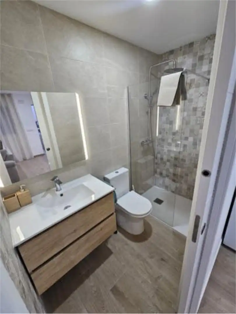 Estudio de alquiler en Panorama - Sierramar Baño de Estudio de alquiler en Santa Pola con Terraza, Piscina y Amueblado