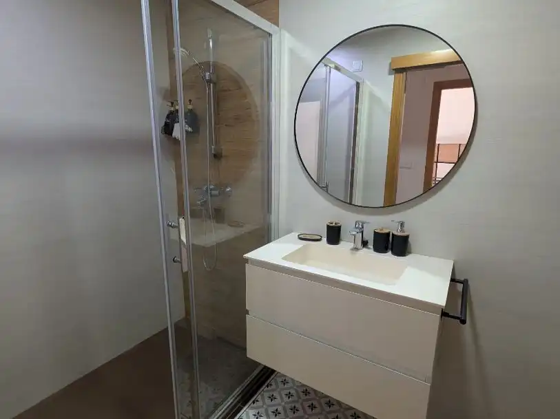 Piso de alquiler en Santiago el Mayor Baño de Piso de alquiler en Murcia con Aire acondicionado, Parquet y Terraza