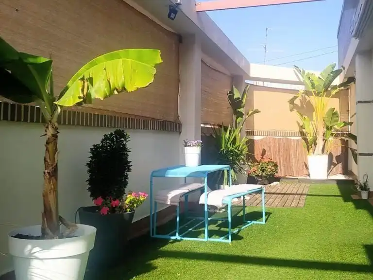 Terrasse von Dachboden zur Miete in San Vicente del Raspeig / Sant Vicent del Raspeig mit Klimaanlage, Privatgarten und Parkett