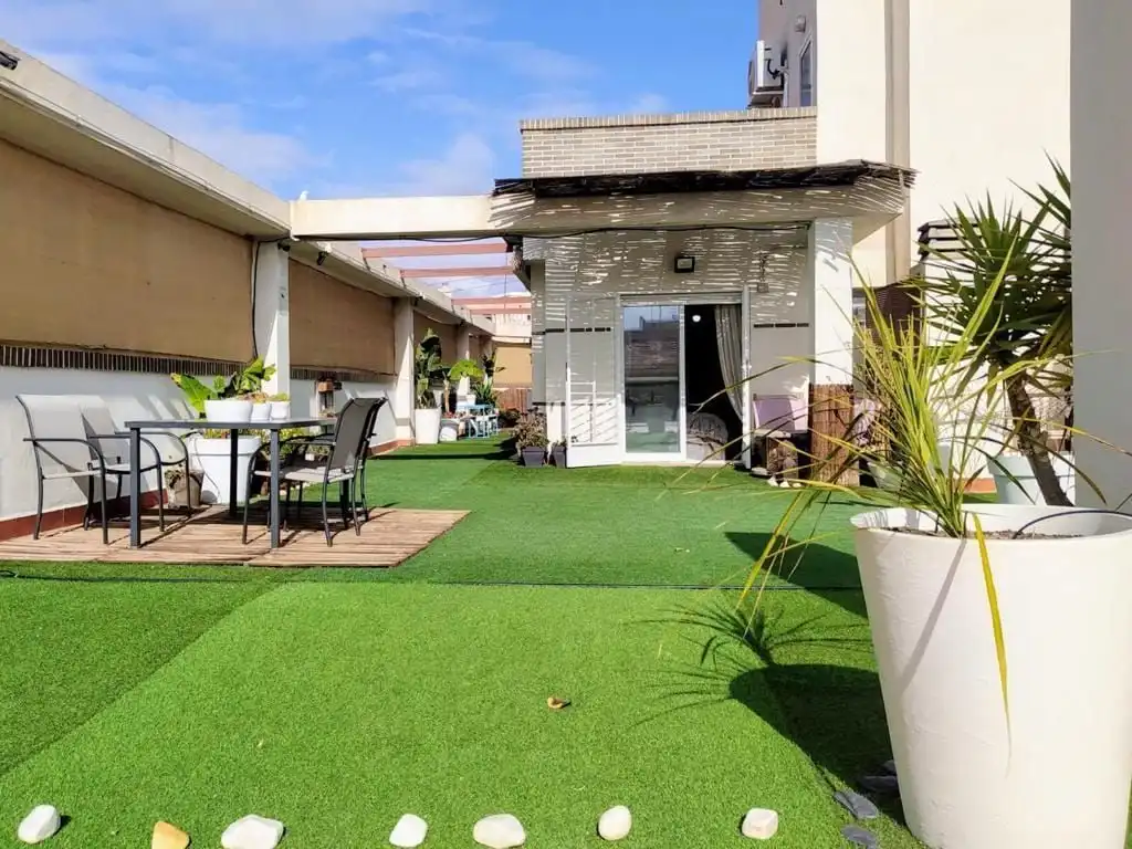 Terrasse von Dachboden zur Miete in San Vicente del Raspeig / Sant Vicent del Raspeig mit Klimaanlage, Privatgarten und Parkett