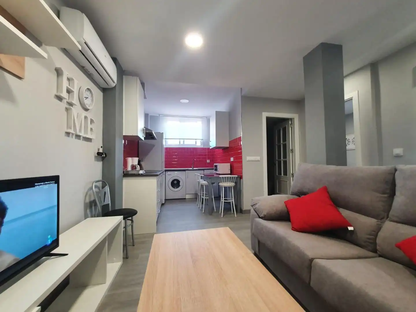 Sala d'estar de Pis de lloguer en Mérida amb Aire condicionat i Moblat