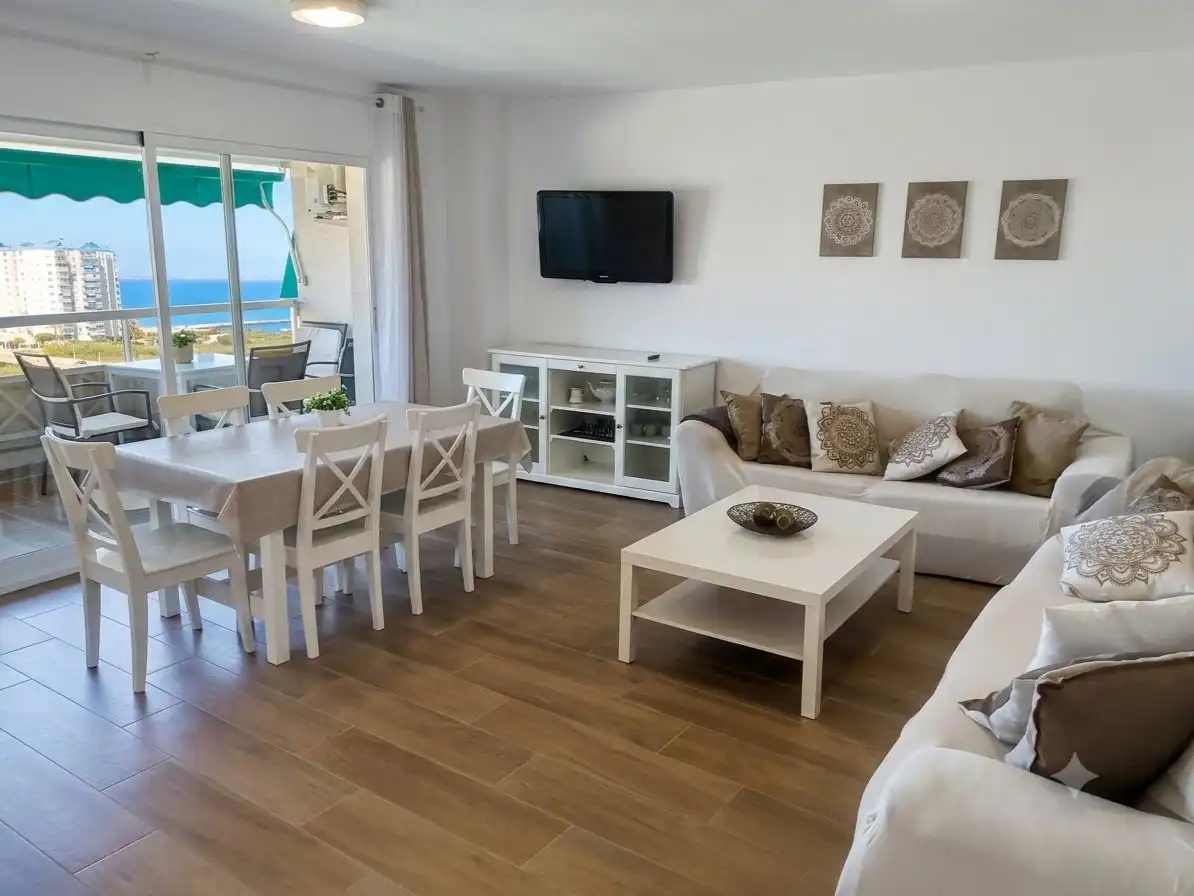 Flat for rent in Avenida Jaime I el Conquistador, Playa Muchavista Living room of Flat for rent in El Campello with Air Conditioner, Swimming Pool and Furnished