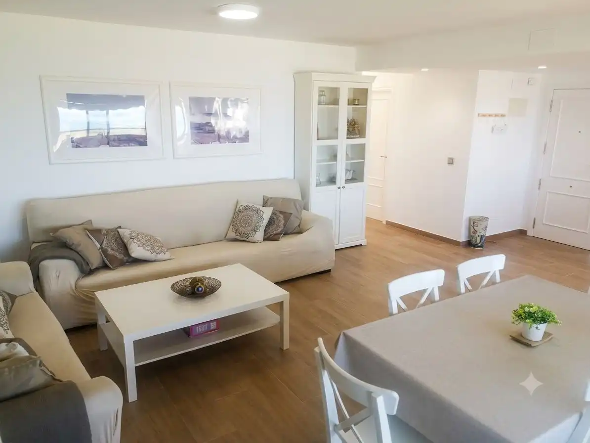 Flat for rent in Avenida Jaime I el Conquistador, Playa Muchavista Living room of Flat for rent in El Campello with Air Conditioner, Swimming Pool and Furnished