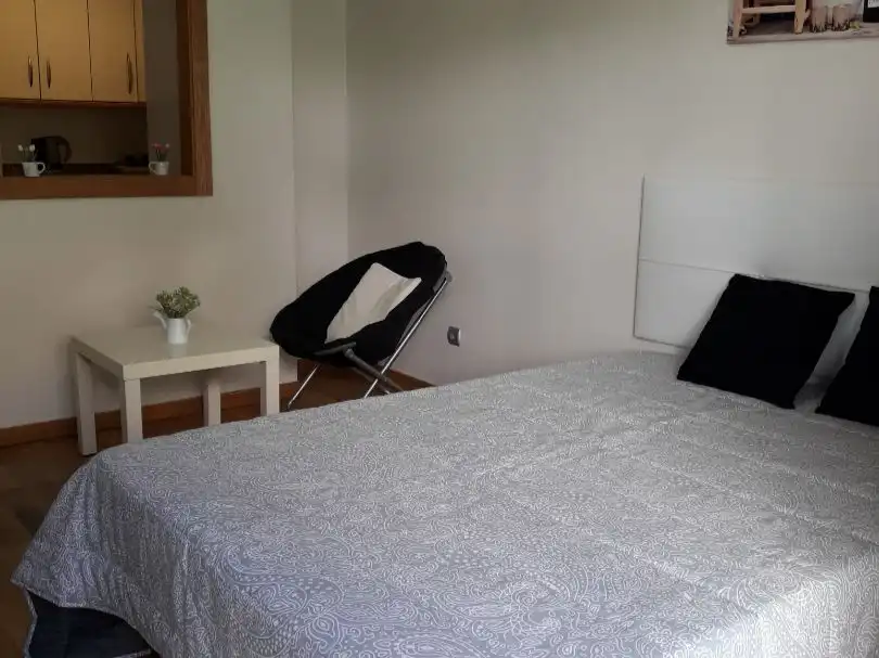 Bedroom of Study for rent in Vigo   with Heating, Private garden and Parquet flooring