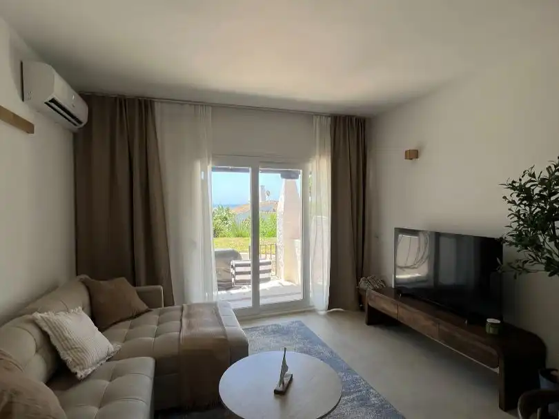 Sala de estar de Apartamento de alquiler en Mijas con Aire acondicionado, Calefacción y Terraza