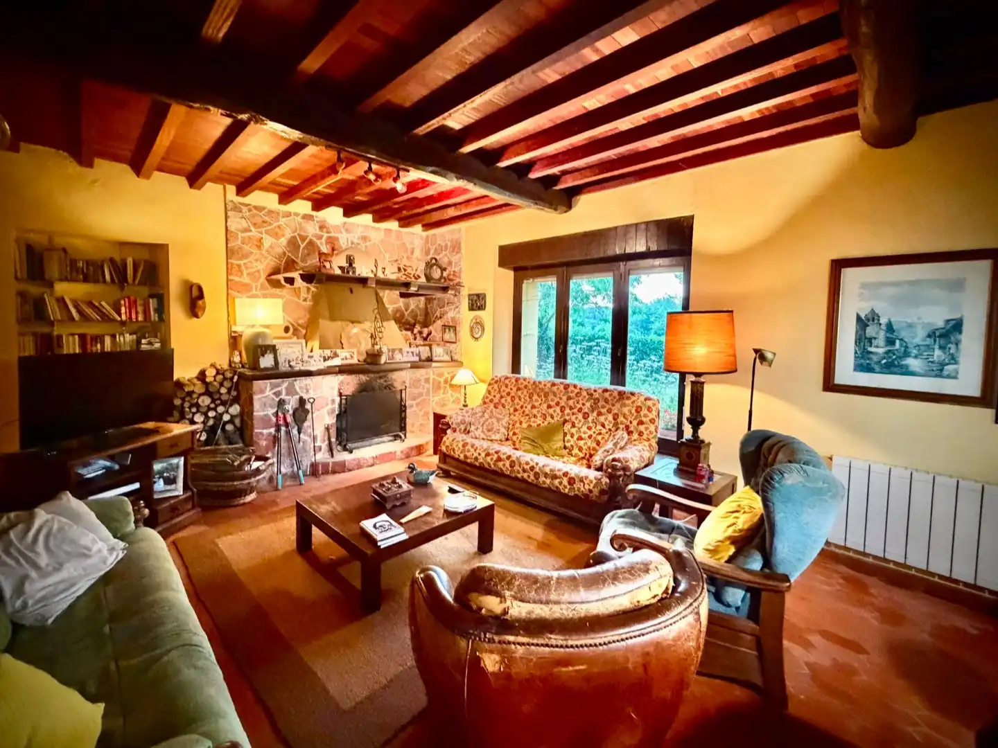 Living room of Houses for rent in Nava  with Heating, Private garden and Parquet flooring