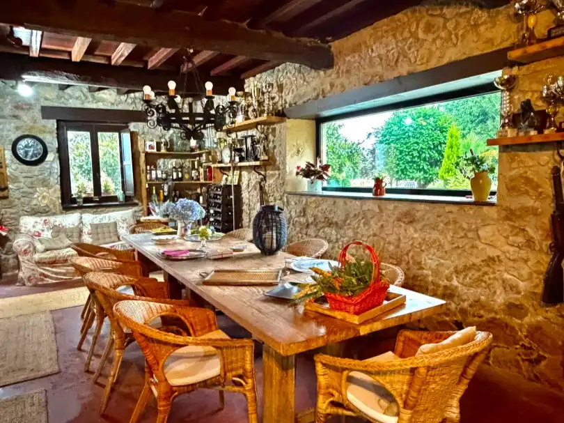 Dining room of Houses for rent in Nava  with Heating, Private garden and Parquet flooring