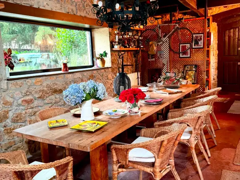 Dining room of Houses for rent in Nava  with Heating, Private garden and Parquet flooring