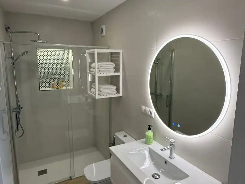 Flat for rent in Paseo Tanima, 1, Martín Carpena - Torre del Río Bathroom of Flat for rent in Málaga Capital with Air Conditioner and Terrace