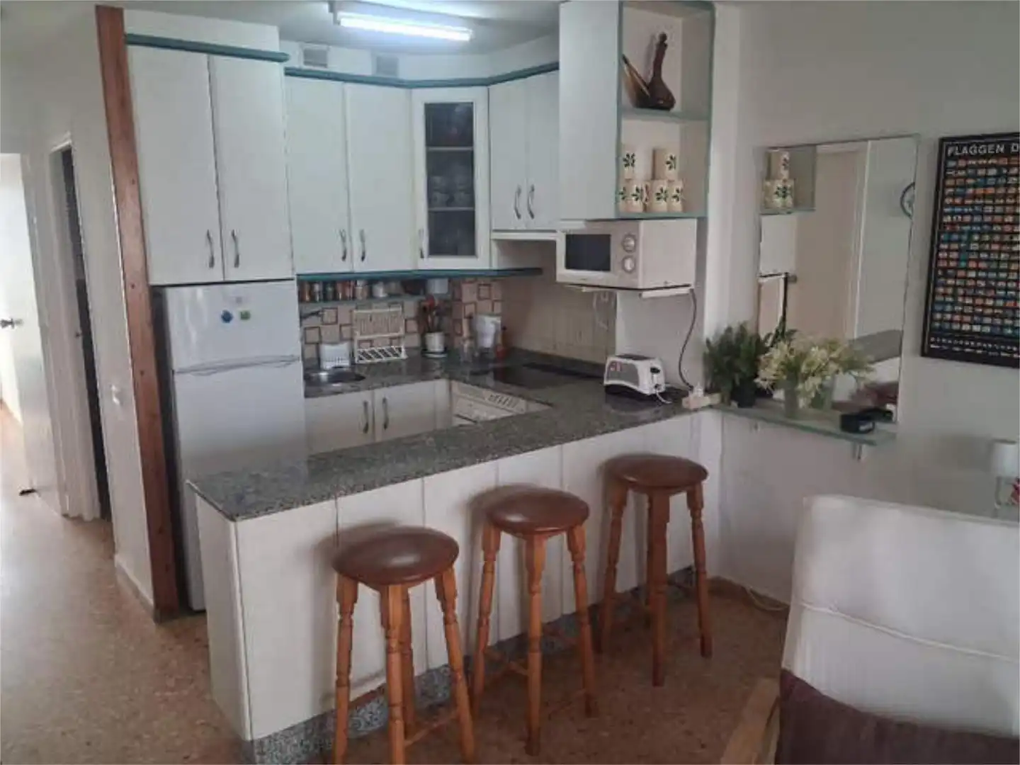 Flat for sale in Playa del Galán Kitchen of Flat for sale in La Manga del Mar Menor with Private garden, Terrace and Swimming Pool