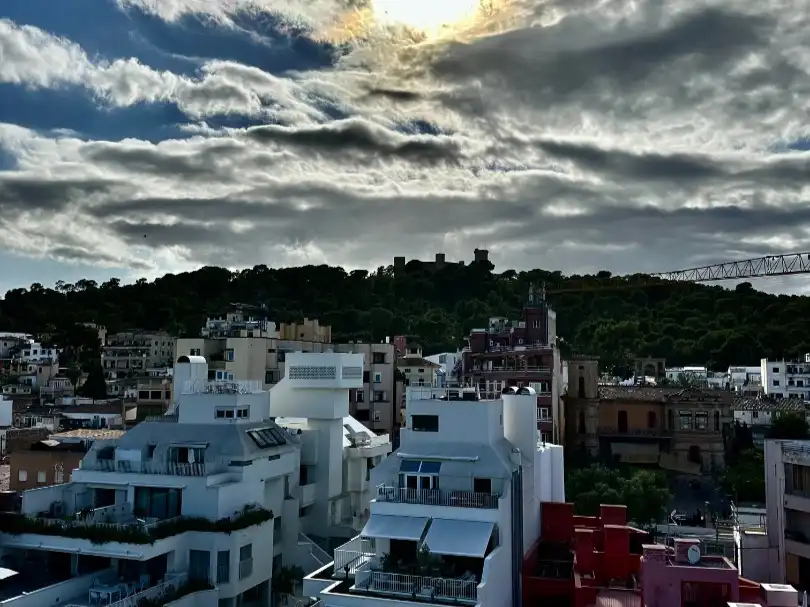Außenansicht von Dachboden zum Verkauf in  Palma de Mallorca mit Klimaanlage, Terrasse und Balkon