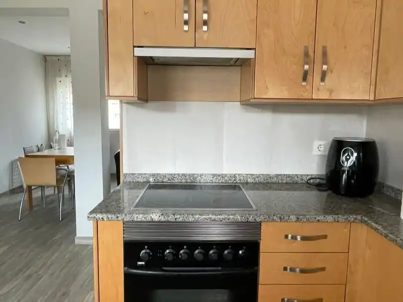 Kitchen of Flat for rent in Santiago de Compostela   with Heating, Terrace and Furnished
