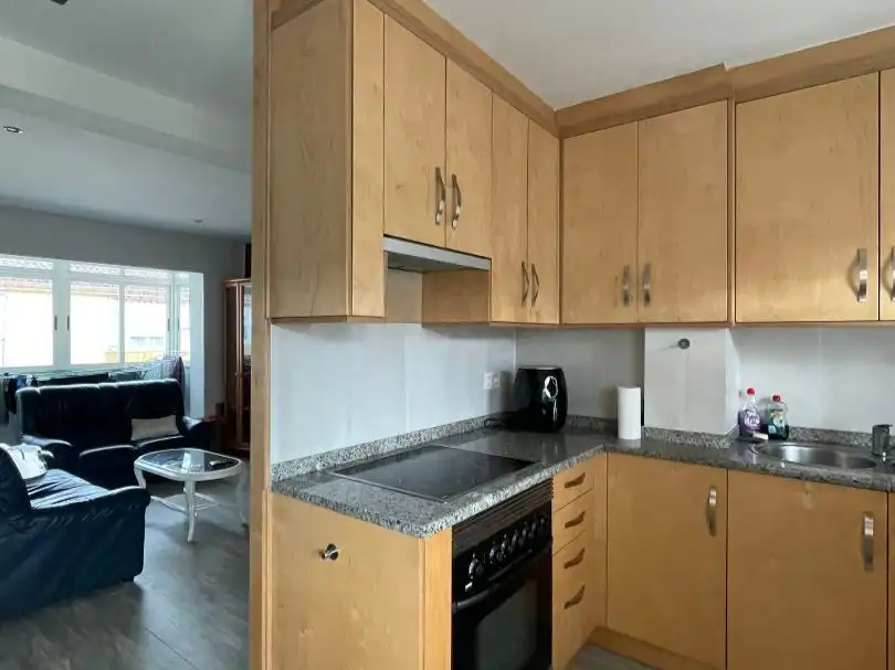 Kitchen of Flat for rent in Santiago de Compostela   with Heating, Terrace and Furnished