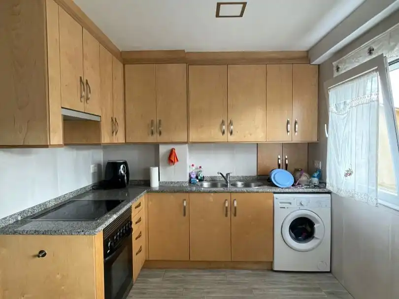 Kitchen of Flat for rent in Santiago de Compostela   with Heating, Terrace and Furnished