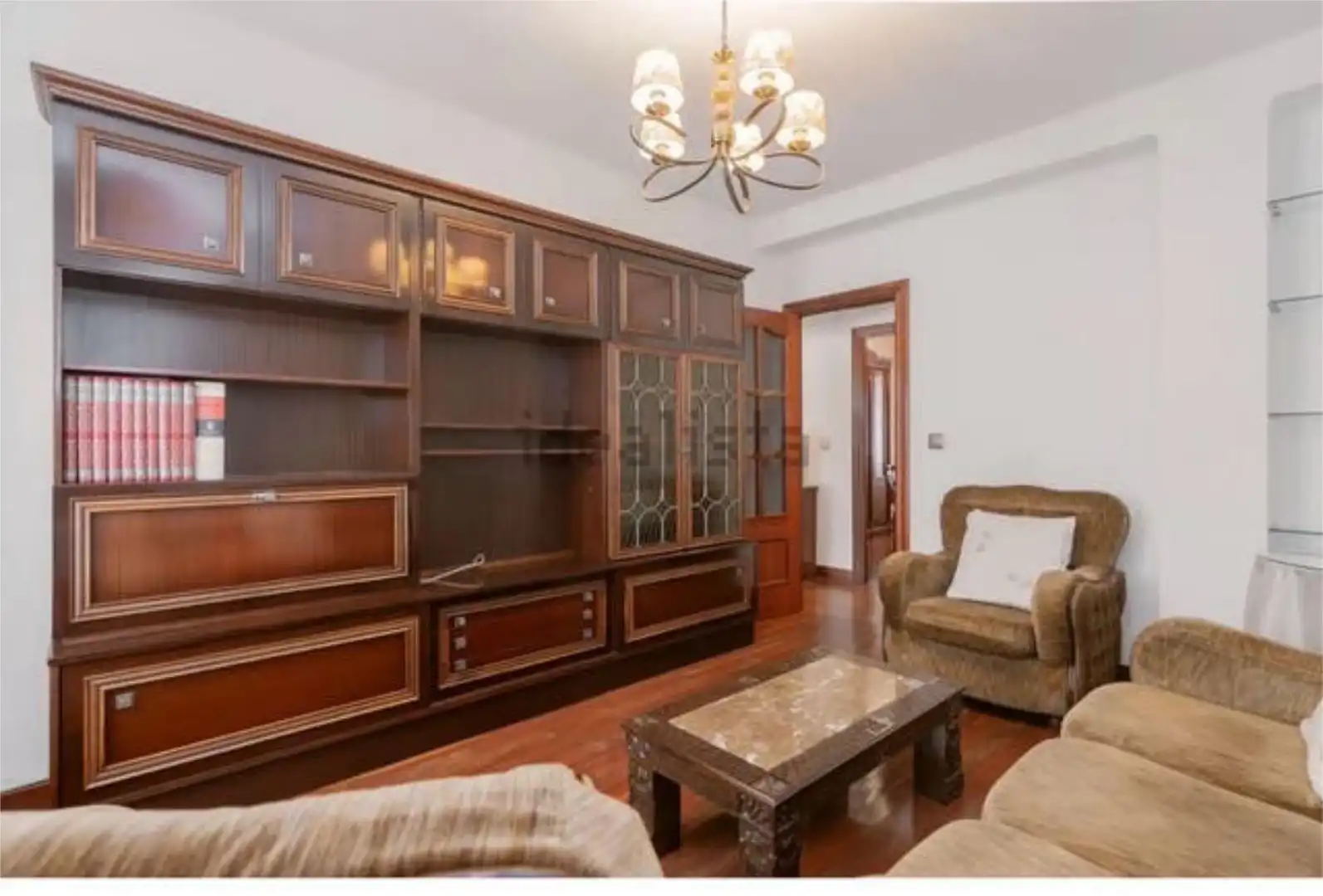 Sala de estar de Piso en venta en Burlada / Burlata con Calefacción y Amueblado