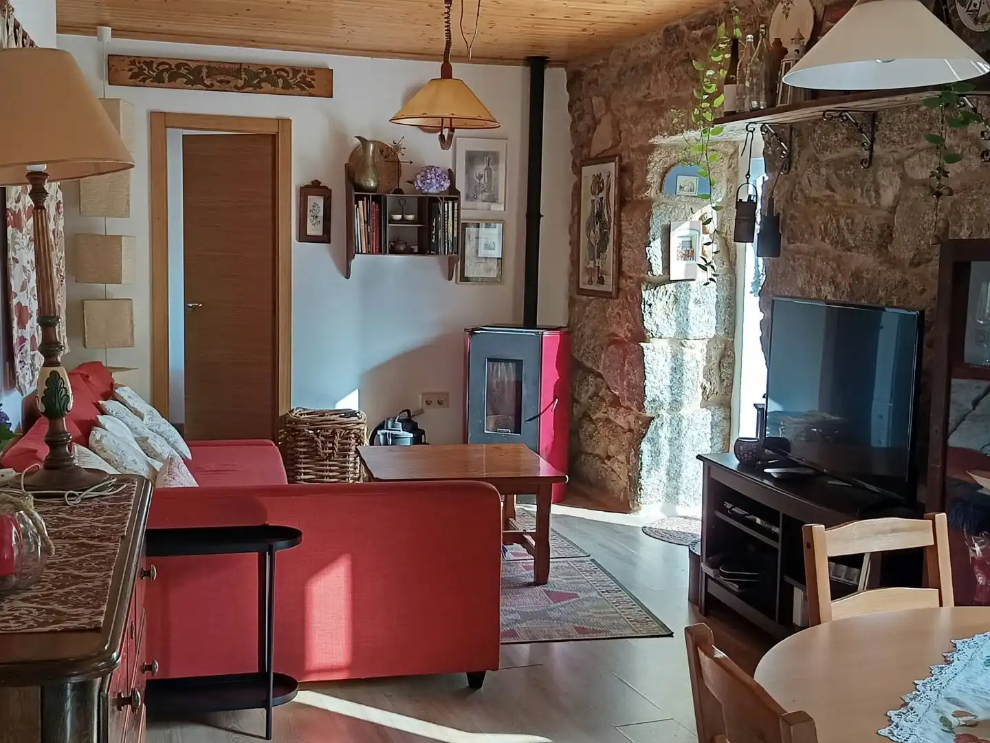 Wohnung zum Verkauf in Lugar a Ponte, 65, A Arnoia Wohnzimmer von Wohnung zum Verkauf in A Arnoia mit Heizung, Privatgarten und Abstellraum