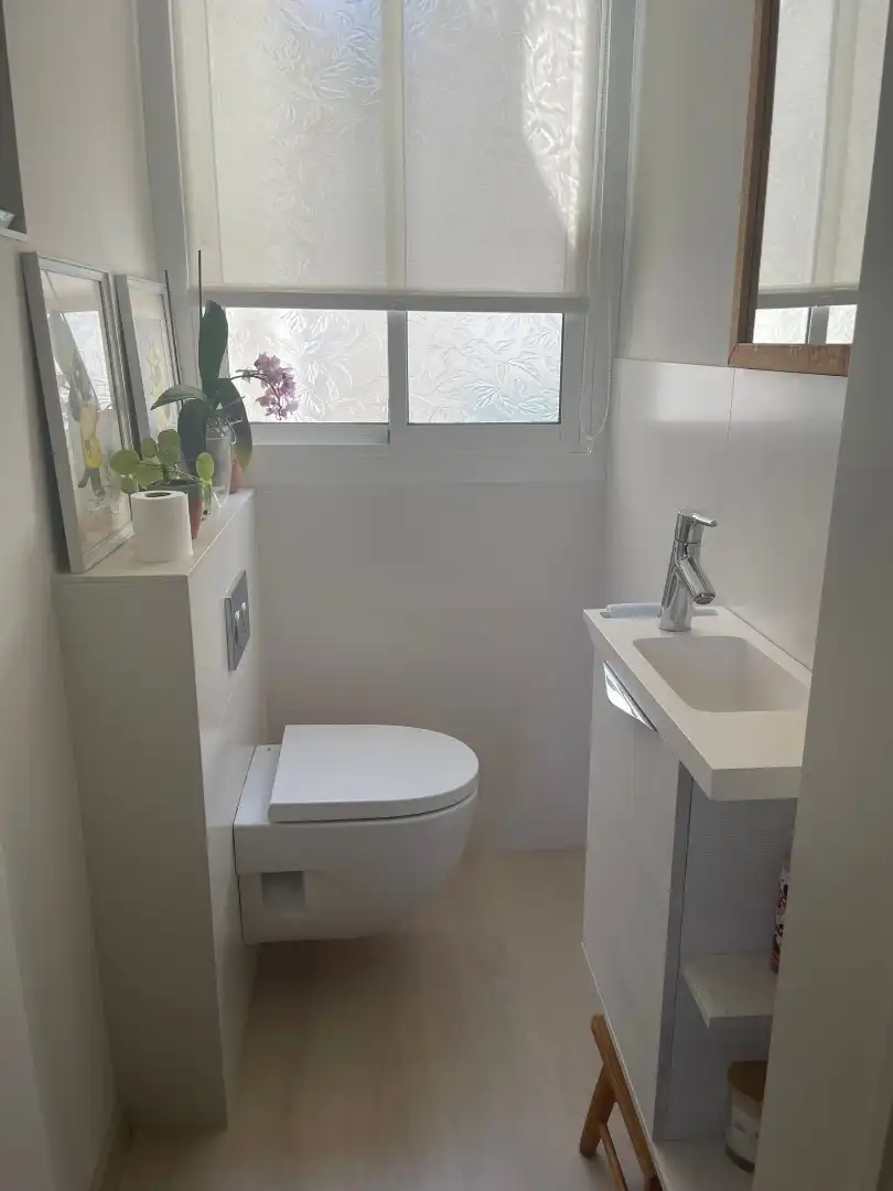 Bathroom of Flat for sale in Barcelona  with Air Conditioner, Parquet flooring and Terrace