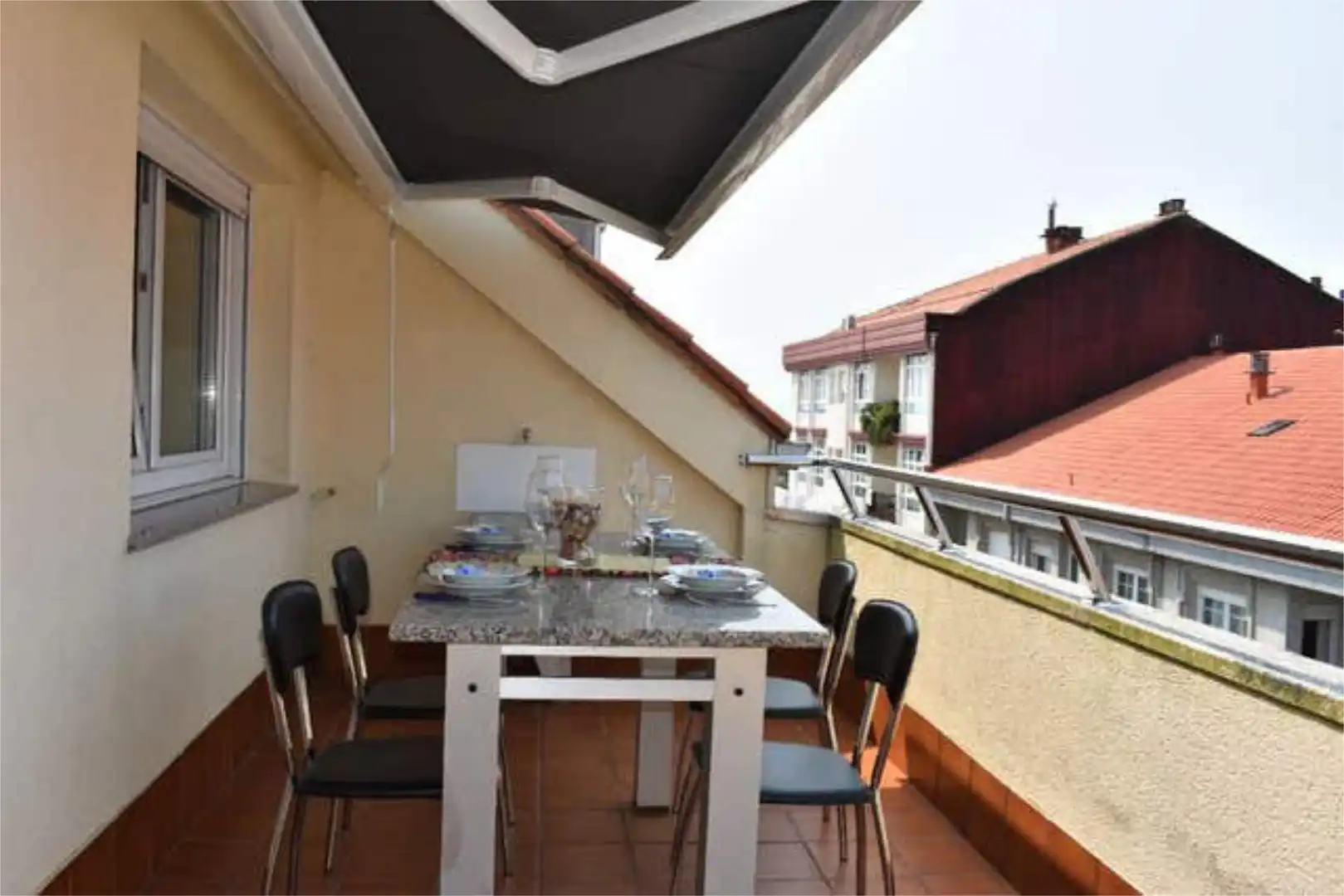 Terrassa de Apartament de lloguer en Boiro amb Terrassa i Moblat