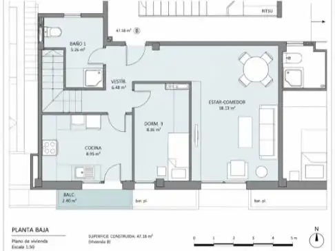 Piso en venta en Calle Ferrocarril, Bezana - Prezanes Piso en venta en Santa Cruz de Bezana con Calefacción, Parquet y Terraza