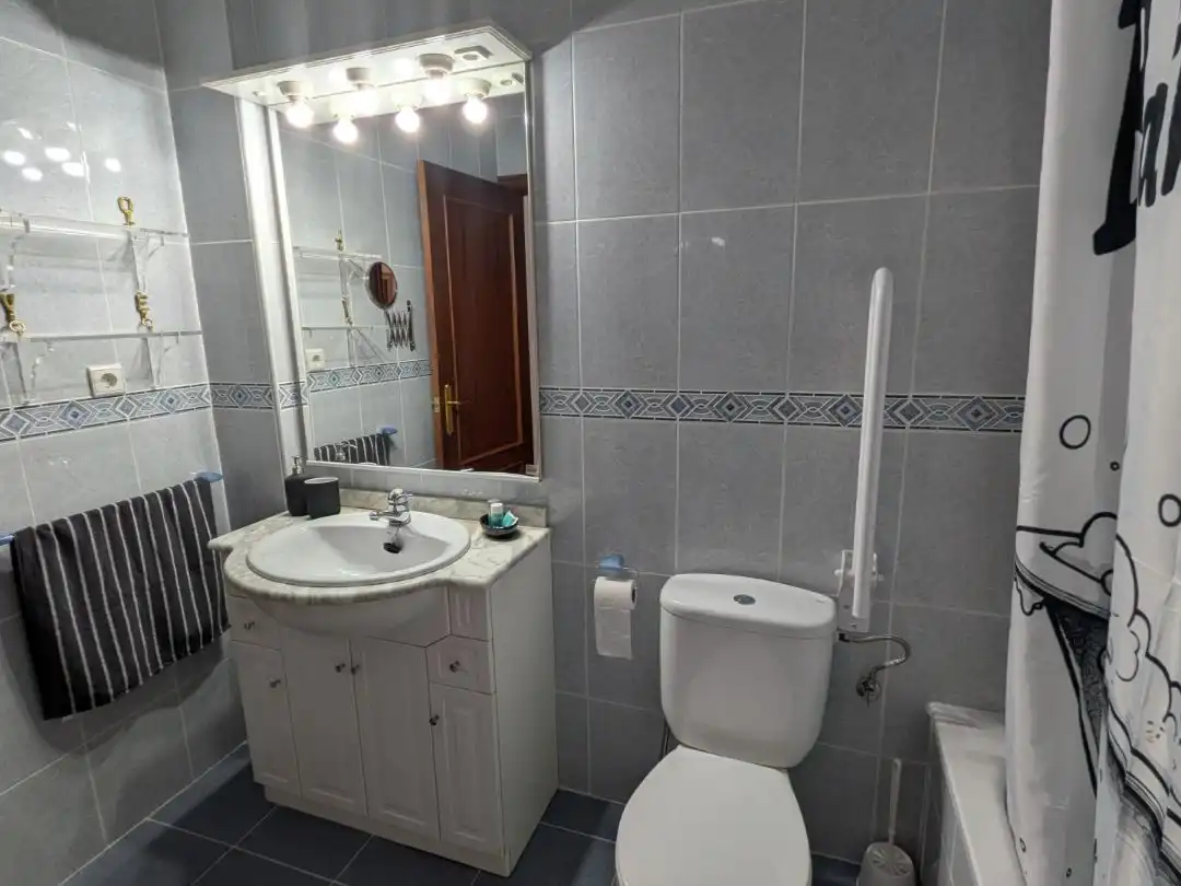 Flat for rent in Calle Joaquín Román Álvarez, 1, Las Almenas Bathroom of Flat for rent in Tomares with Air Conditioner, Heating and Swimming Pool