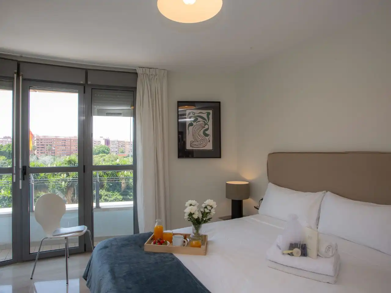 Flat for rent in Avinguda de França, 1, Penya - Roja - Avda. Francia Bedroom of Flat for rent in Valencia with Air Conditioner, Heating and Terrace