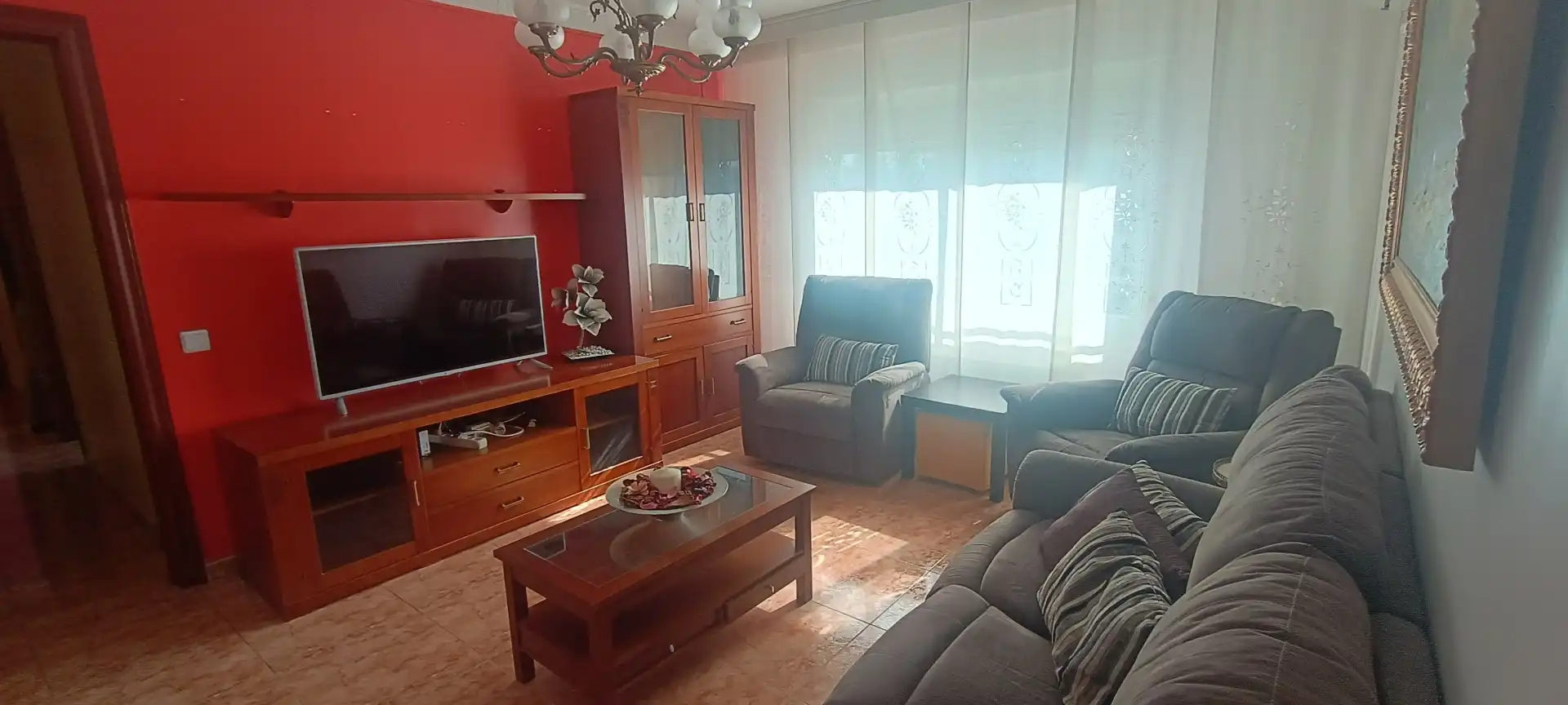 Sala de estar de Piso de alquiler en  Logroño con Aire acondicionado, Calefacción y Terraza